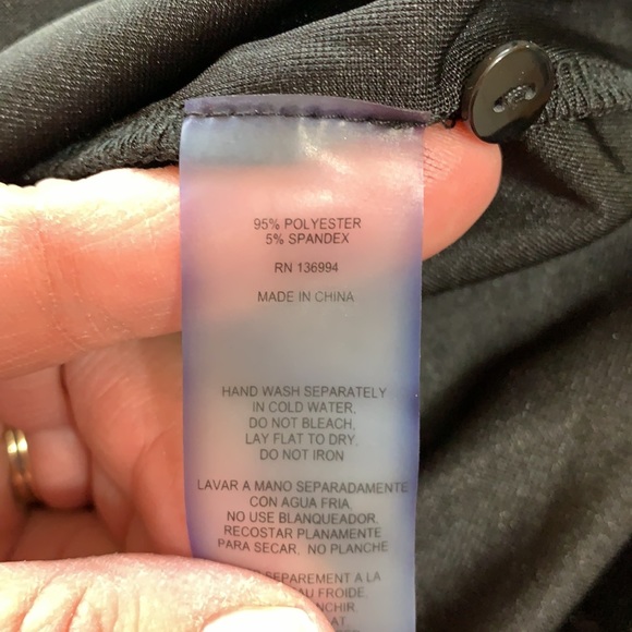 Liquid by Sioni Black Velvet Top with Lace Up Arms Detail Small - Picture 7 of 9